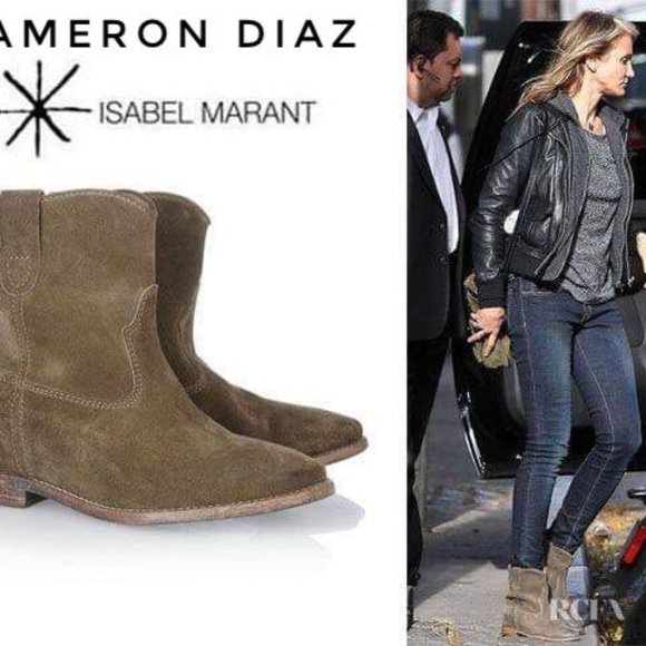 Isabel Marant Crisi hidden wedge ankle boot faded black suede 35 - Picture 14 of 16